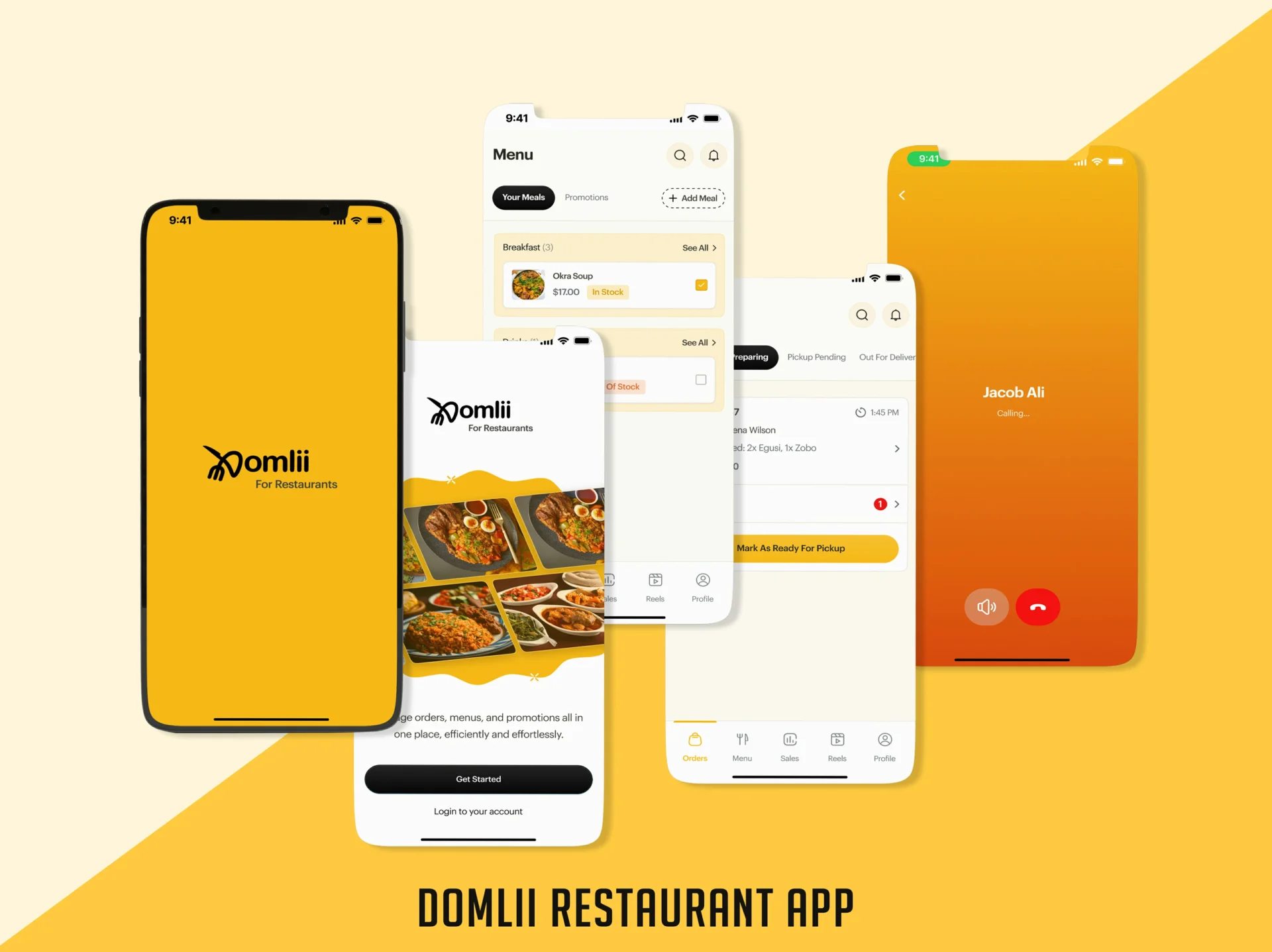 Domlii Resturant APP Ui