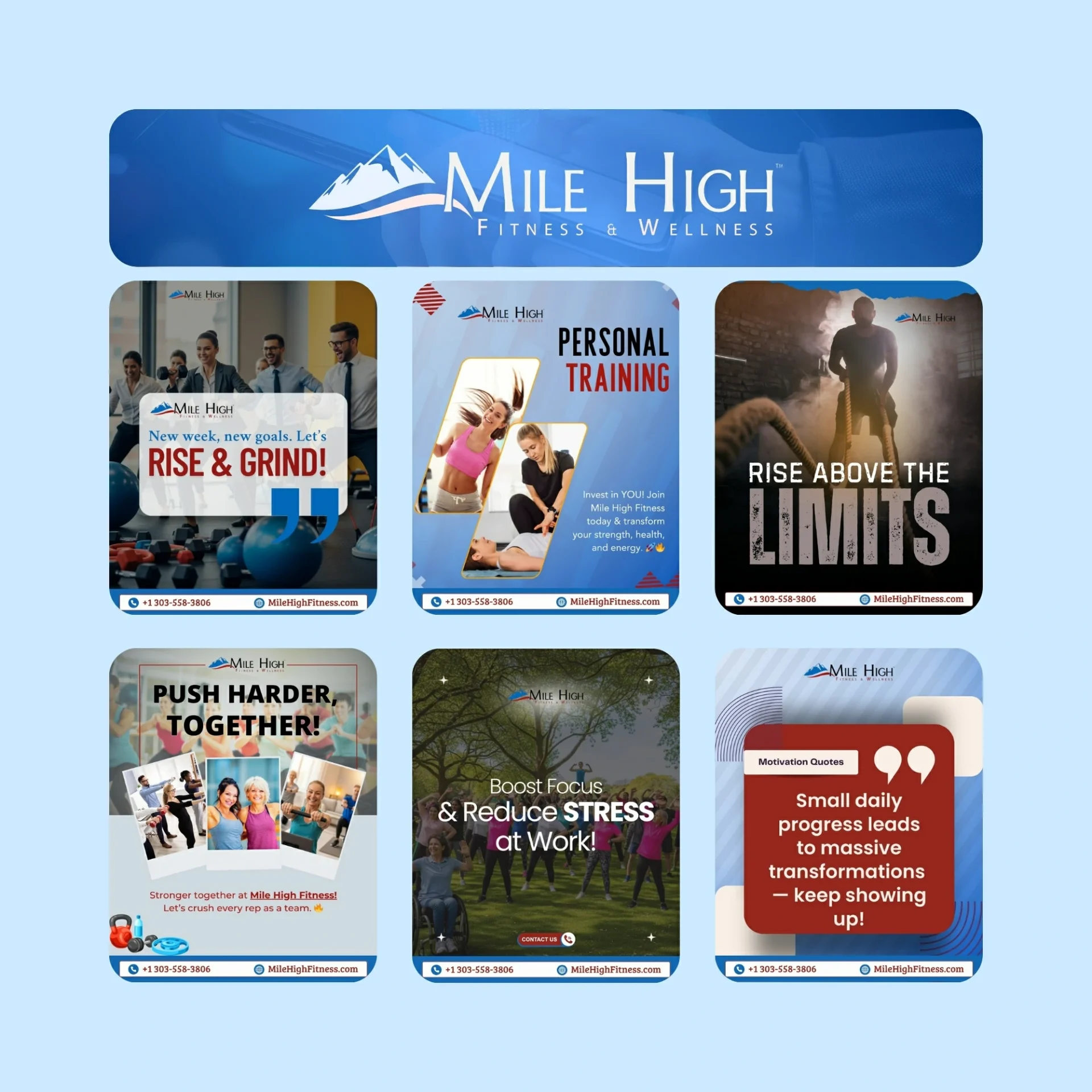 Mile High Fittness Social Designing